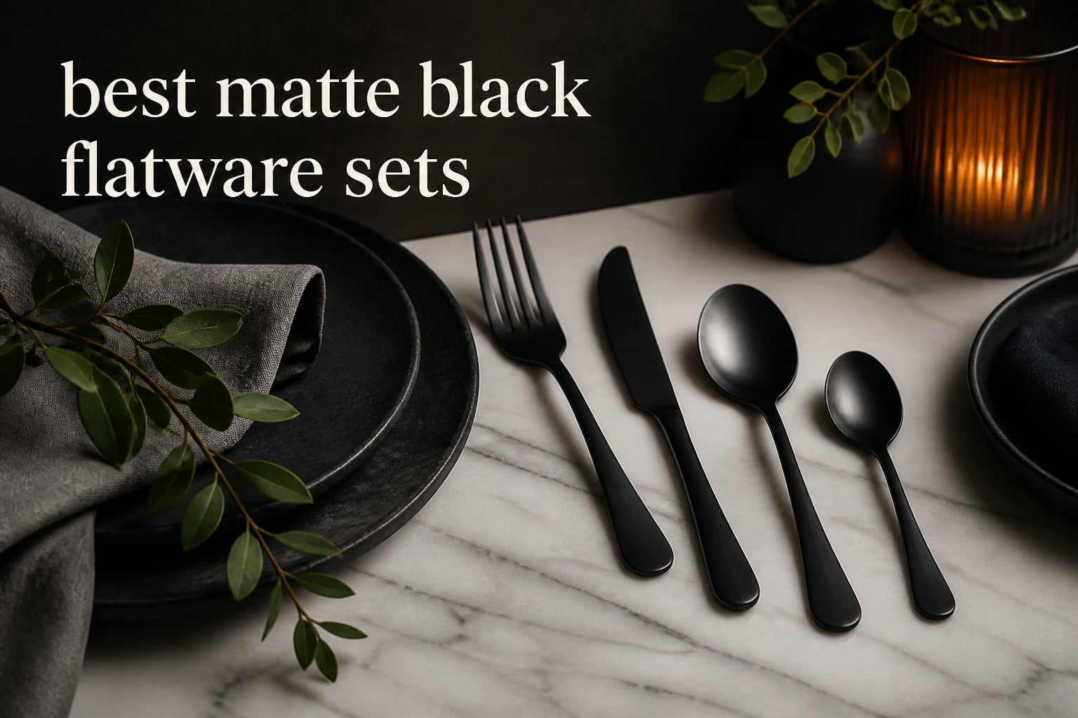 best matte black flatware sets