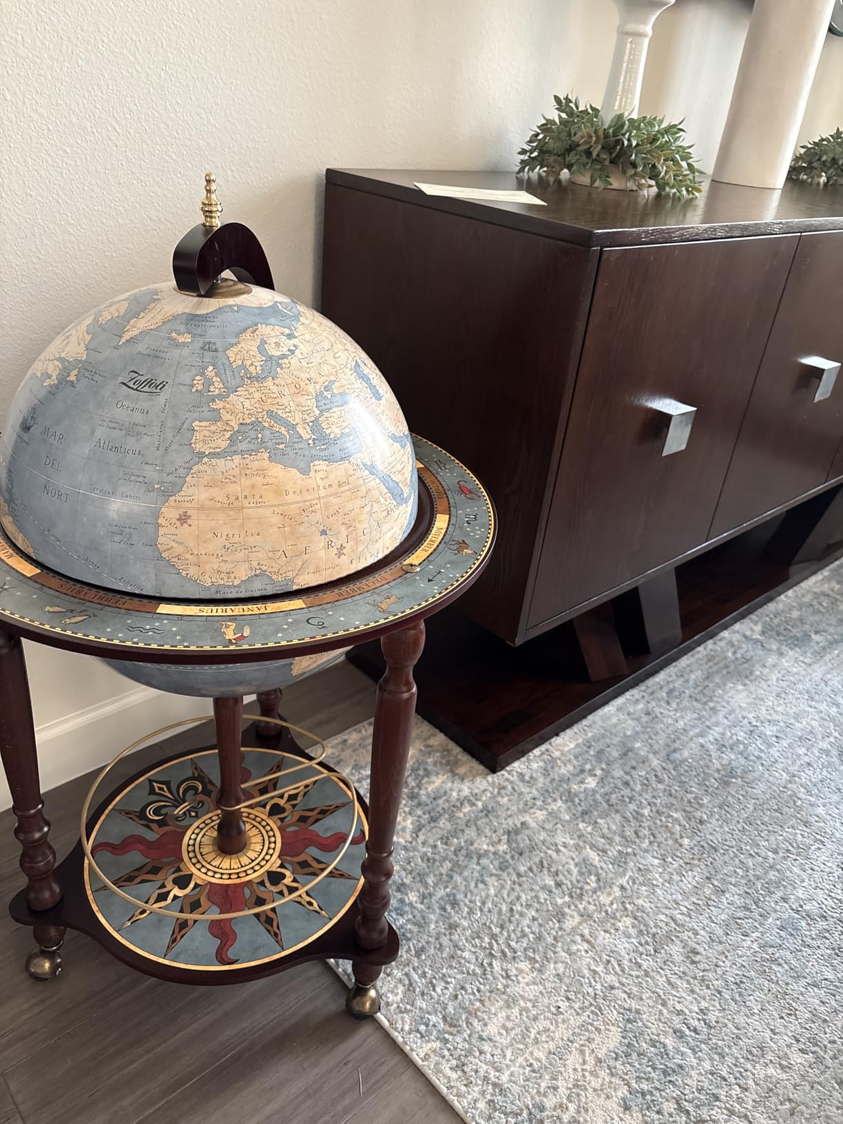 Zoffoli Da Vinci Blue Dust Bar Globe Made in Italy with Certificate of Authenticity customer photo 2