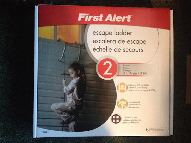 First Alert Two-Story Fire Escape Ladder, Steel, Anti-Slip, EL52-2, Black customer photo 2