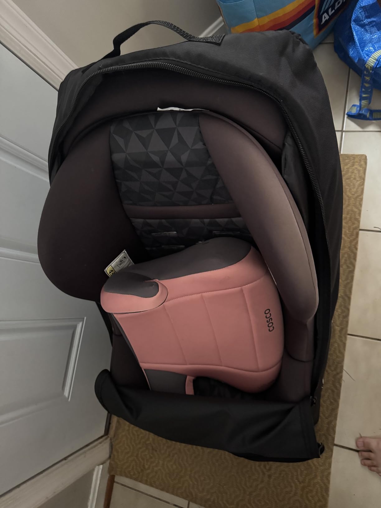 J.L. Childress Padded Backpack Car Seat Travel Bag - Deluxe, Black customer photo 1