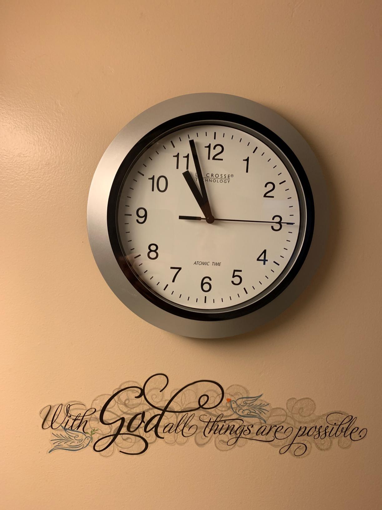 La Crosse Technology WT-3102S Atomic Analog Wall Clock, 10