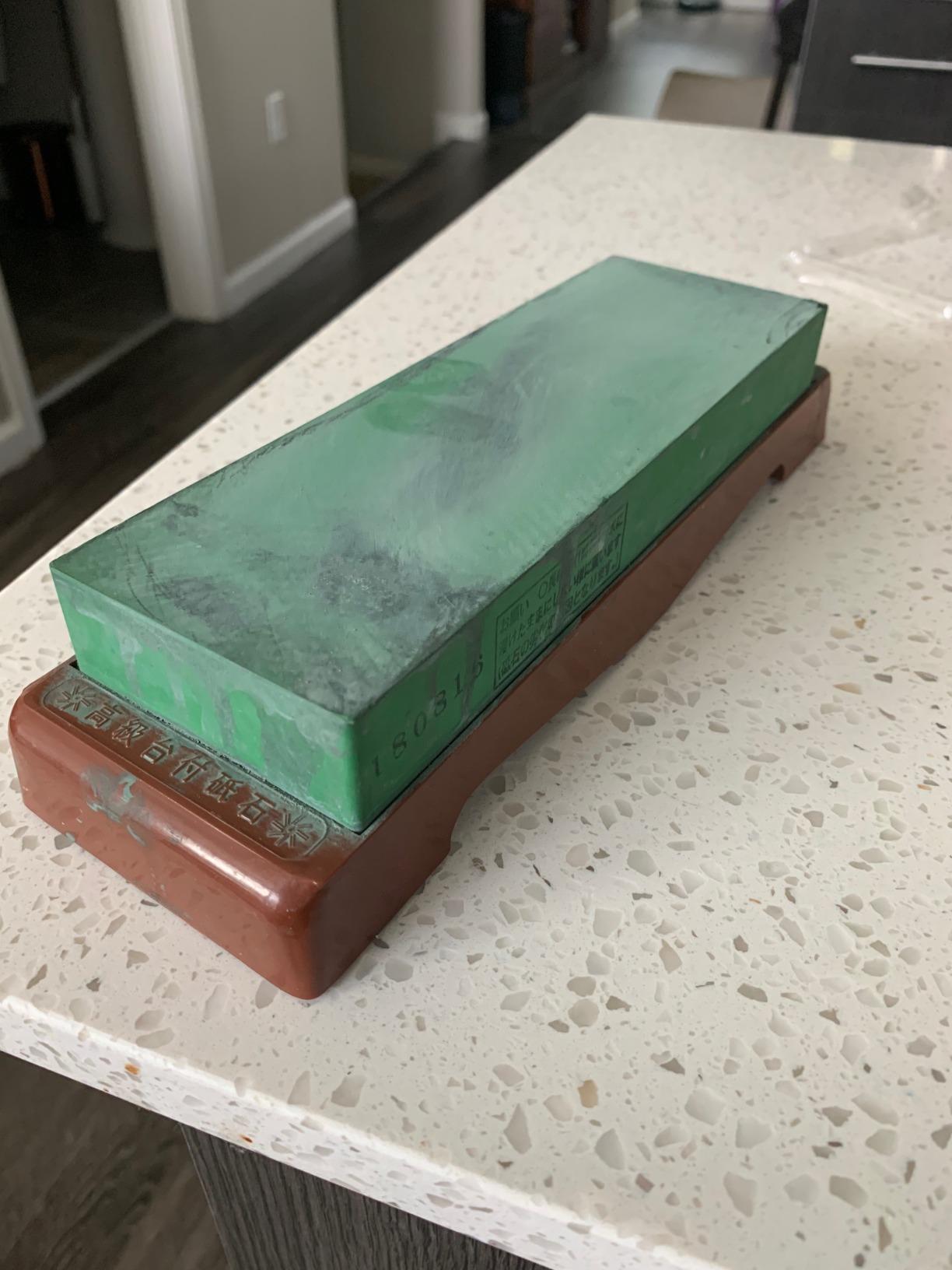 1,000 Grit Super Ceramic Water Stone with a Base (Japan Import) customer photo 2