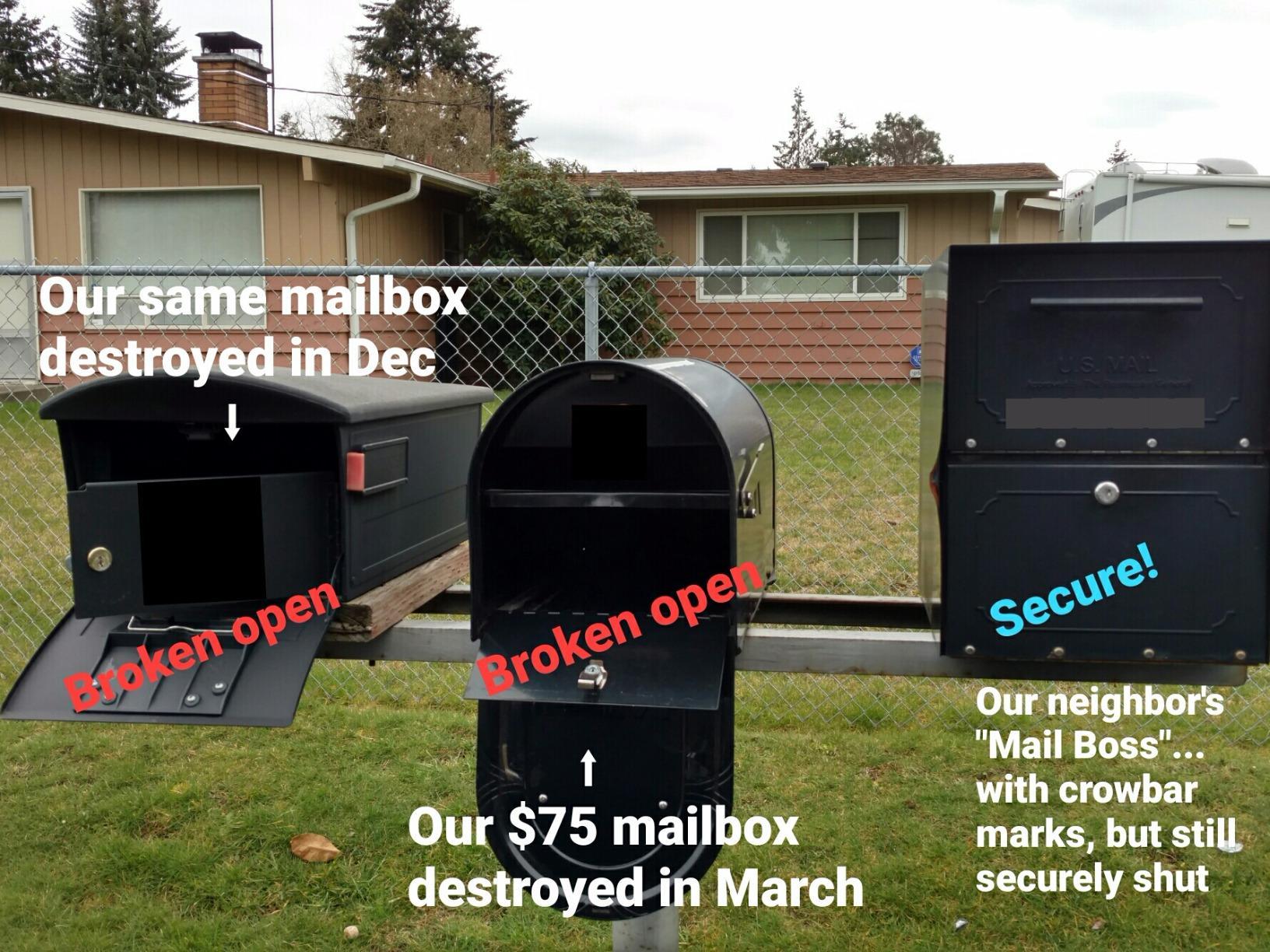 Mail Boss Large Capacity Locking Curbside Post Mount Mailbox, USPS Approved customer photo 2