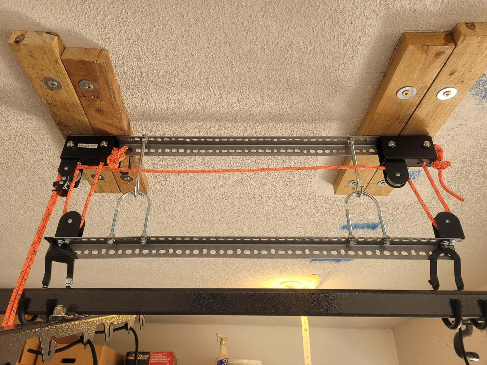 RAD Sportz Kayak Storage Hoist - Overhead Pulley System with 125lb Capacity for Canoes, Bikes, Ladders, and More - for up to 12-Foot Ceilings customer photo 1