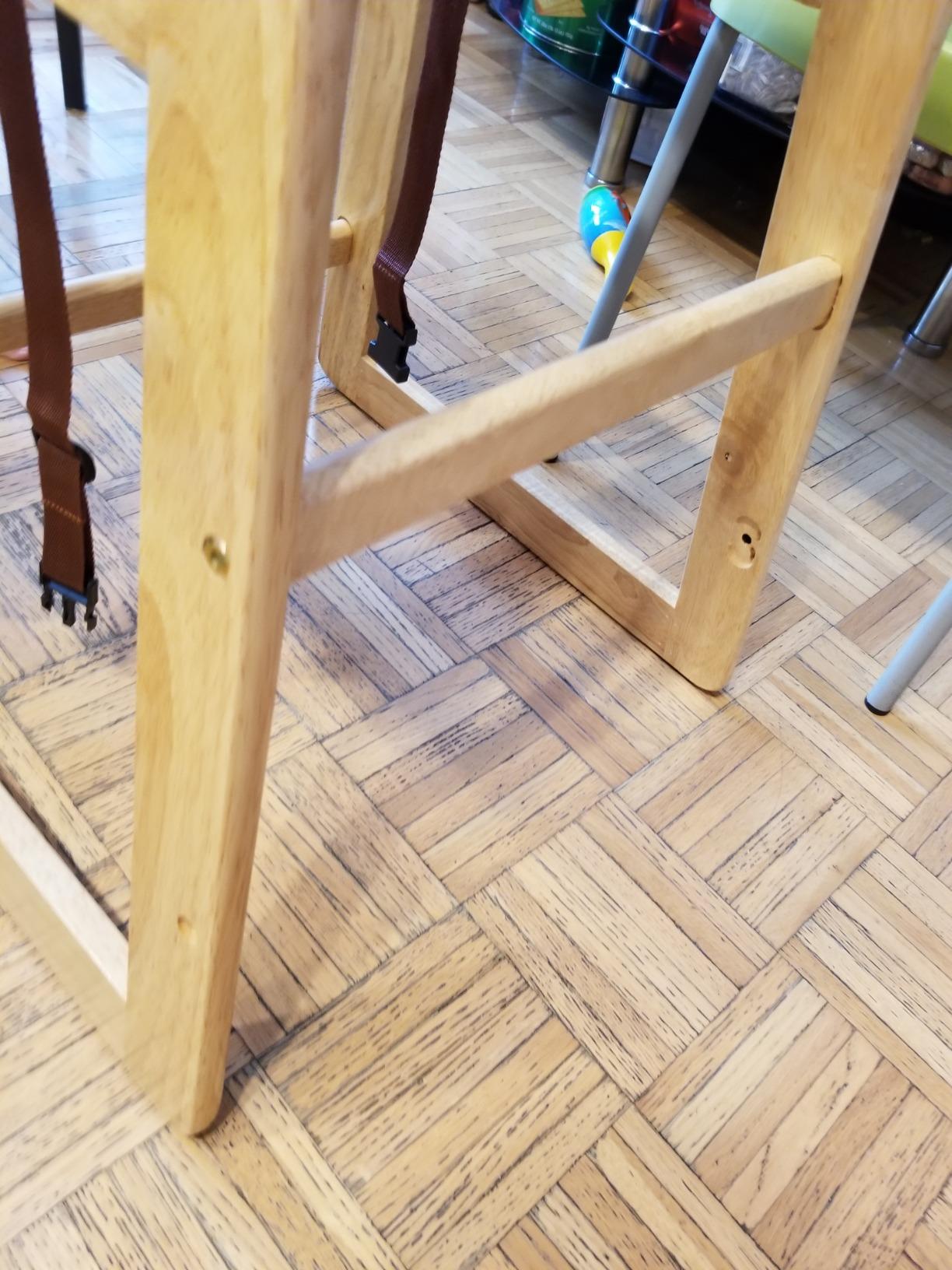 Winco Unassembled Wooden High Chair, Natural,Tan, Medium customer photo 2