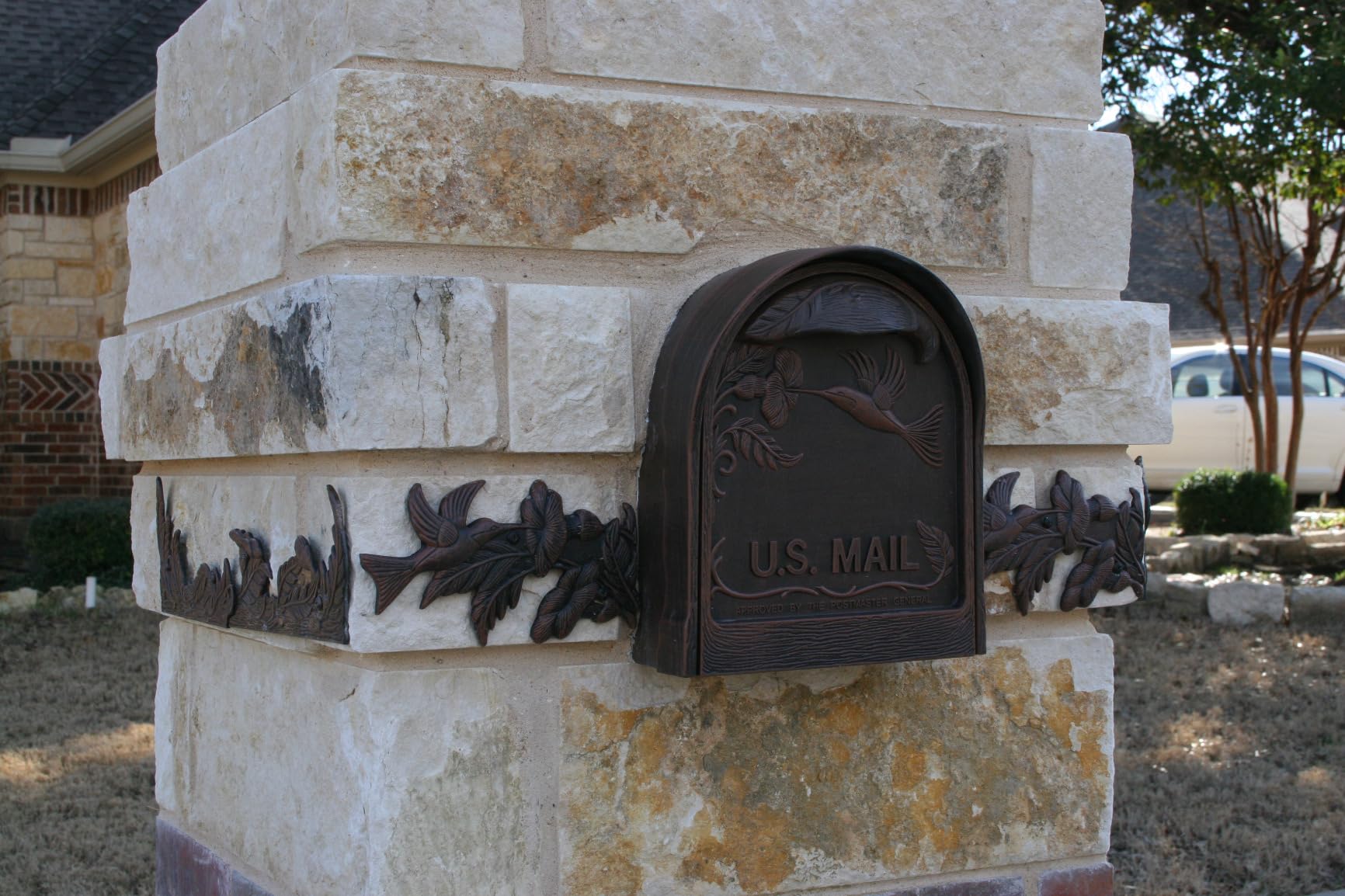 Special Lite Hummingbird Curbside Mailbox - Copper Aluminum Mailbox for Post Mount - SCB-1005-CP customer photo 2