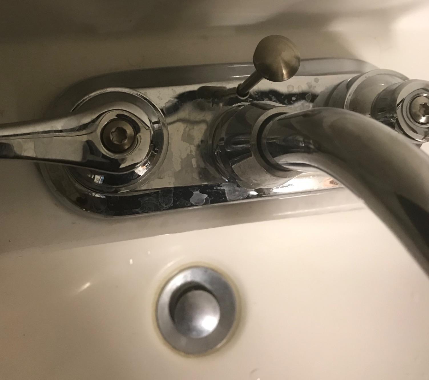 Moen Commercial M-DURA Chrome Two-Handle 4-Inch Centerset Utility or Laundry Faucet, 8277 customer photo 1