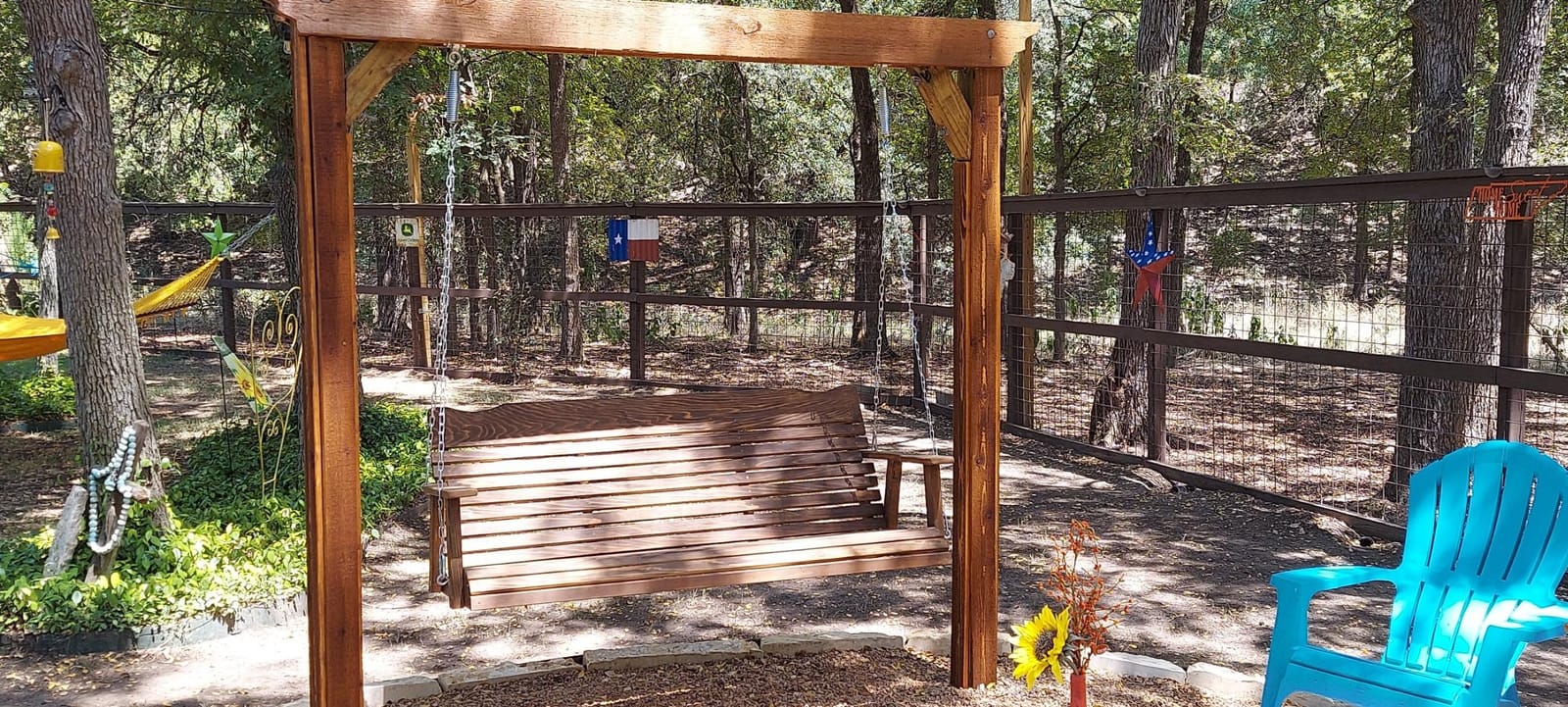 5' Natural Cedar Porch Swing, Amish Crafted, Includes Chain & Springs customer photo 2