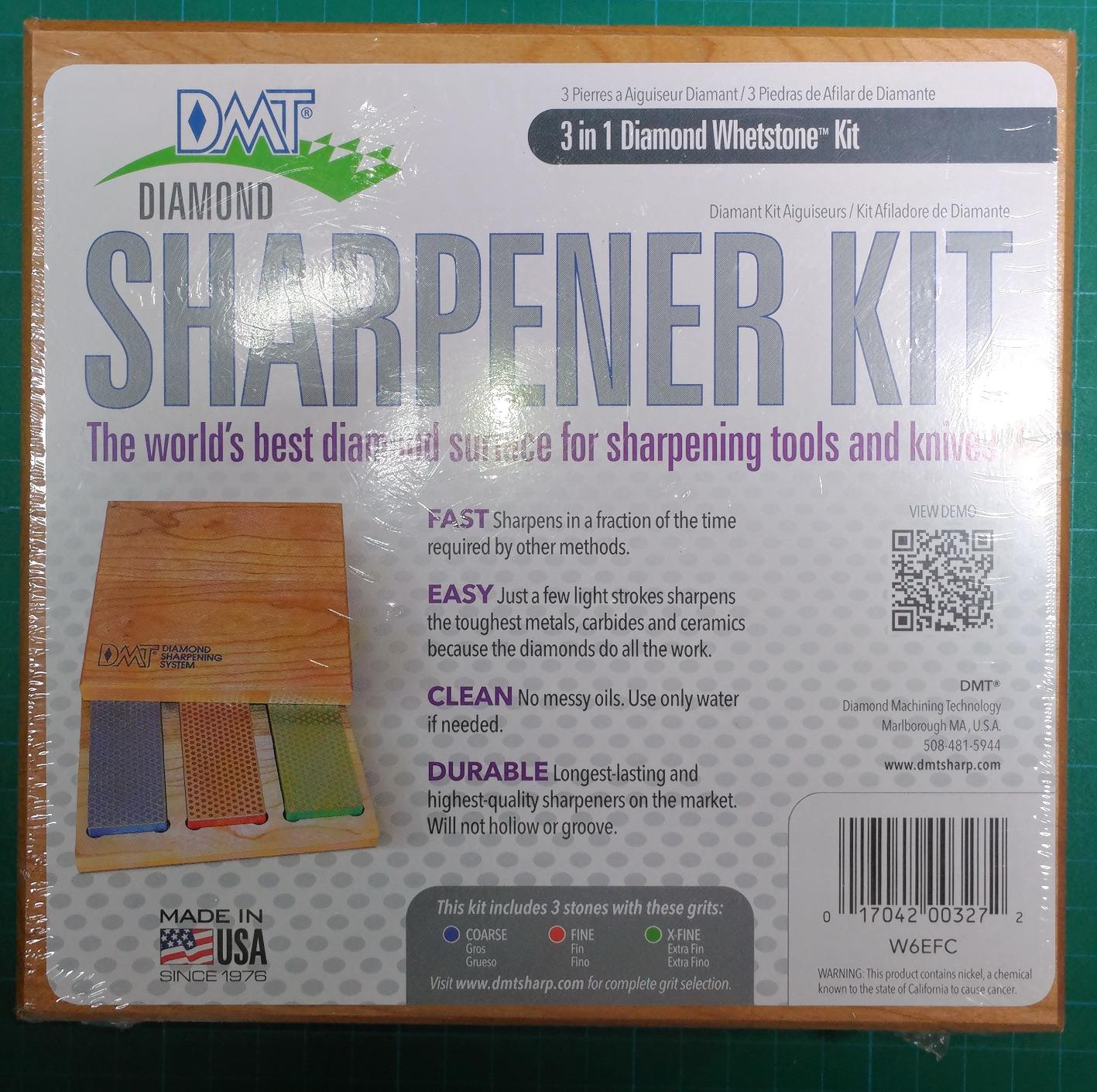 DMT Deluxe Diamond Professional Knife Sharpening Kit - Includes Set of 3 Diamond Whetstone Blocks for Kitchen Knives, Lawn Mower Blades, Hunting/Butchery Tools, and More - Comes in Natural Wood Box customer photo 1