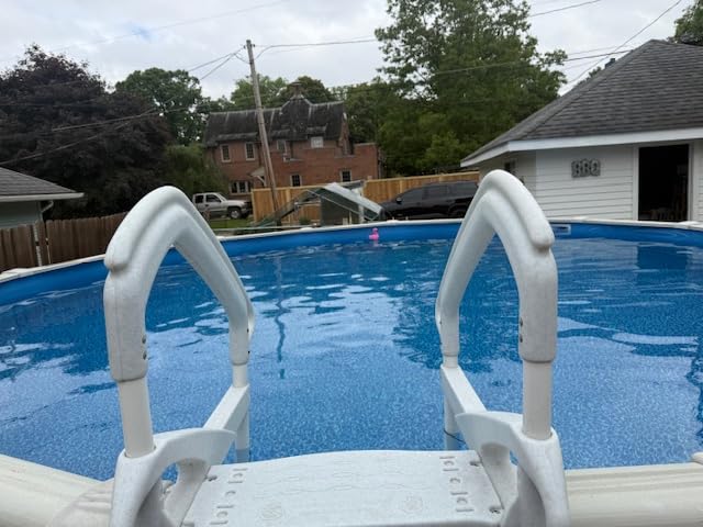 Swimline 15 Foot Durable Stylish Easy Installation Long Lasting Wall Overlap Liner for Round Above Ground Swimming Pool, Swirl Blue customer photo 1