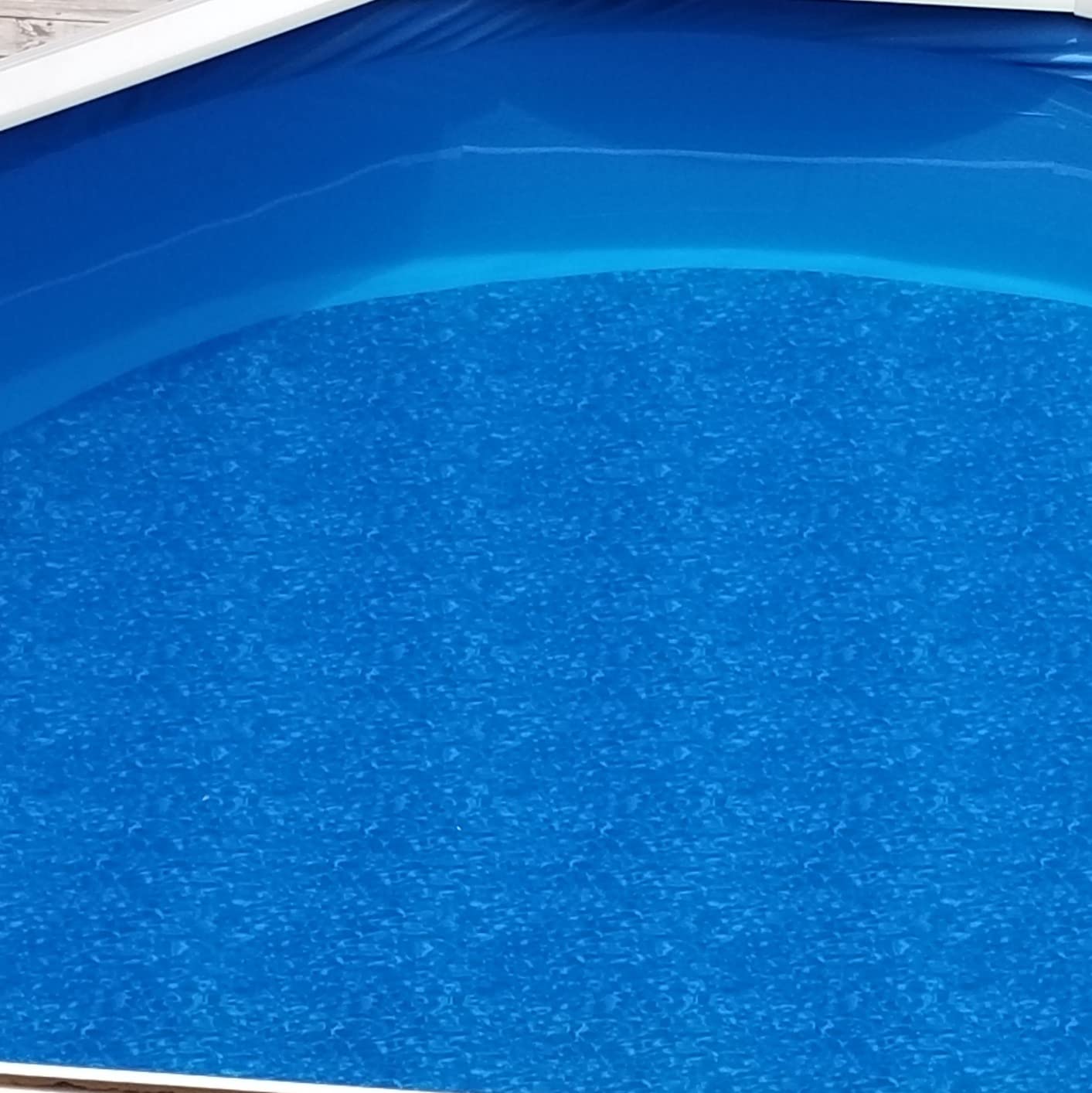 Swimline 15 Foot Durable Stylish Easy Installation Long Lasting Wall Overlap Liner for Round Above Ground Swimming Pool, Swirl Blue customer photo 2
