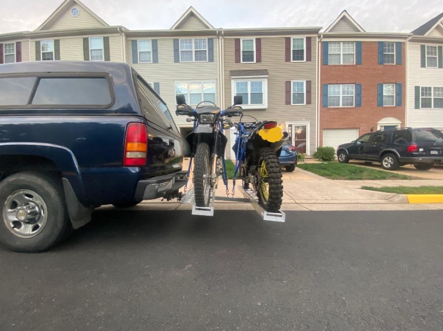 Black Widow Aluminum Double Motorcycle Hitch Carrier, 600 lb, 2 in Hitch customer photo 1
