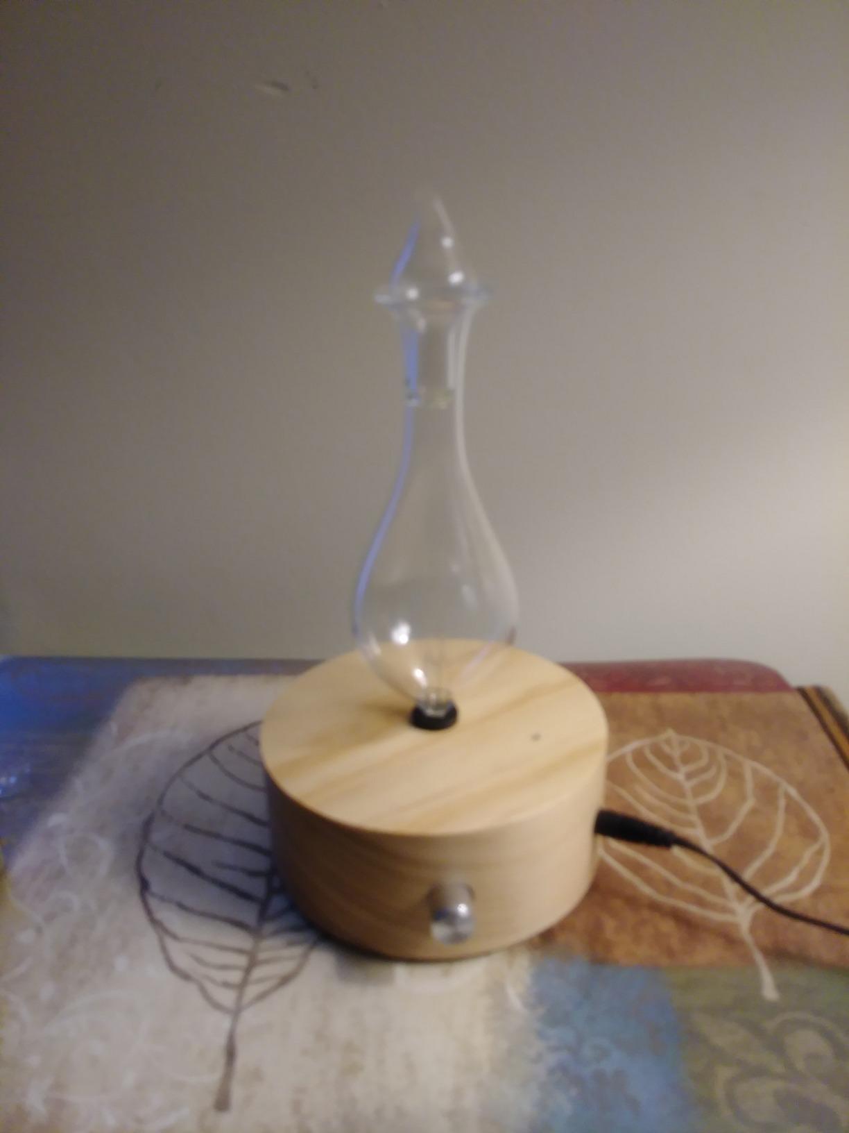 ArOmis Premium Glass Essential Oils Nebulizer - Waterless Diffuser for Aromatherapy - Handmade Oil Diffuser, Wooden Base, No Plastic, No Heat, No Battery, No LEDs - Solum Lux Merus customer photo 1