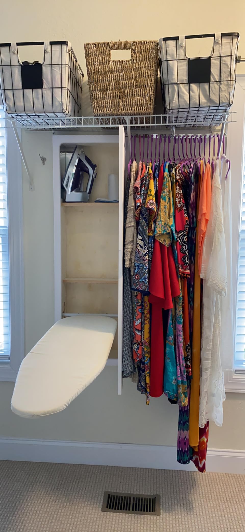Household Essentials Stowaway in-Wall Ironing Board Finish: White customer photo 1