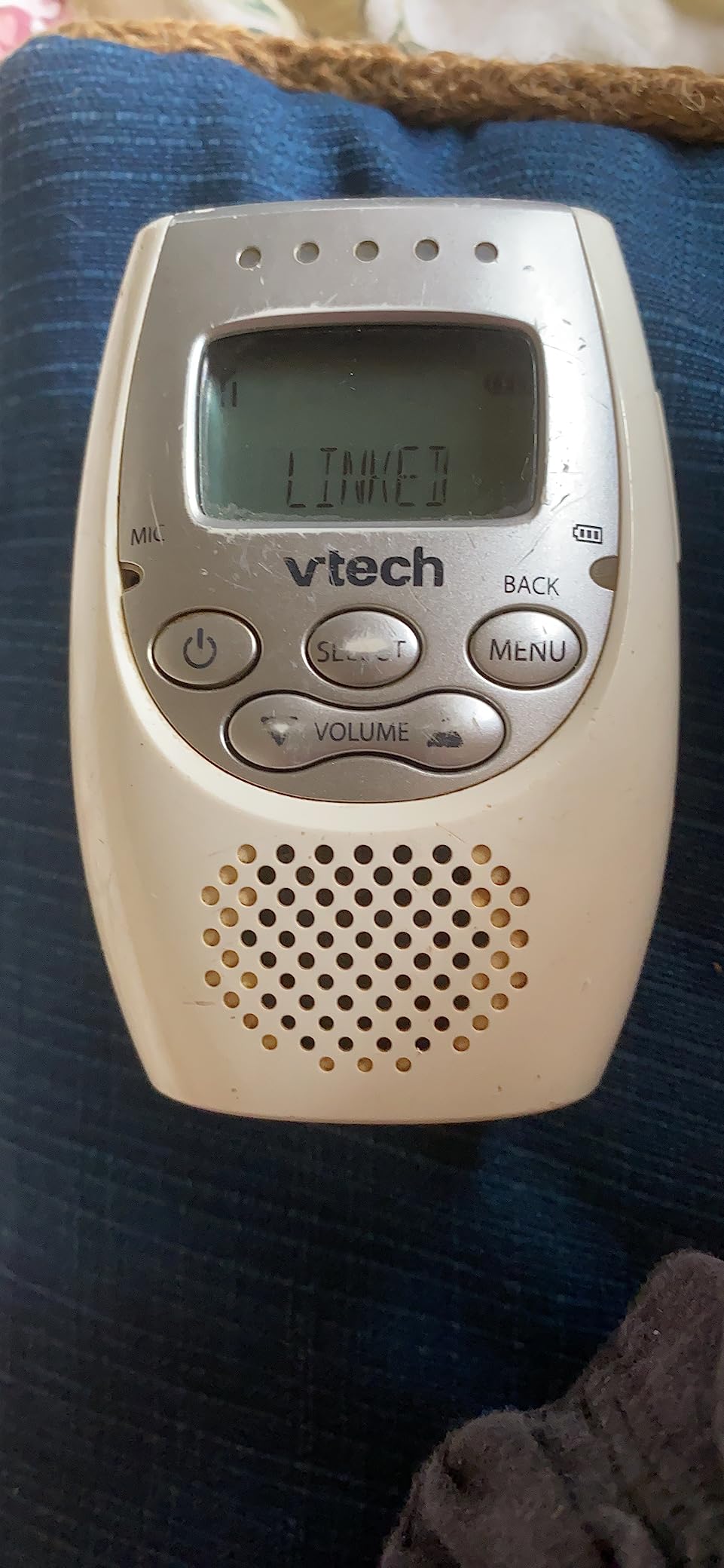 VTech Communications DM221 Audio Baby Monitor with up to 1,000 ft of Range, Vibrating Sound-Alert, Talk Back Intercom & Night Light Loop, White/Silver customer photo 2