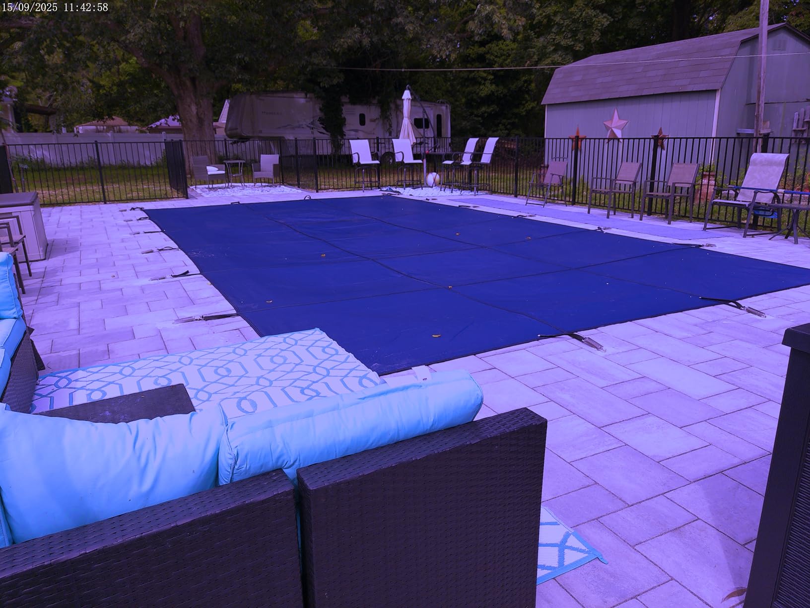 WaterWarden Inground Pool Safety Cover 18' x 36', Rectangle, 15-Year Warranty, UL Classified to ASTM F1346, Triple Stitched for MAX Strength, Abrasion Resistant, Hardware Included, Blue Mesh customer photo 1