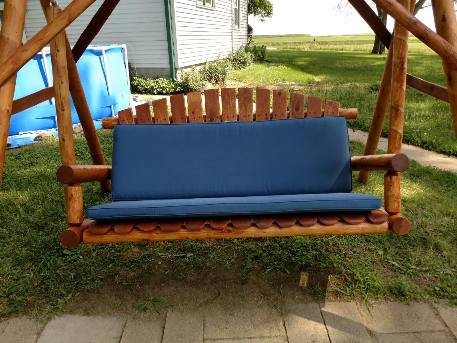 Lakeland Mills CFU28 Cedar Log Outdoor Yard Swing, 5-Feet customer photo 2