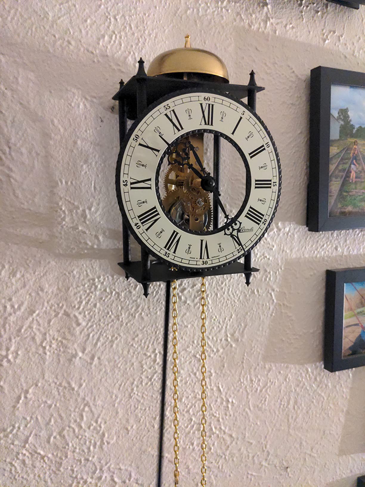 Hermle RAVENSBURG Weight Driven Wall Clock 70974000711, Wrought Iron customer photo 2