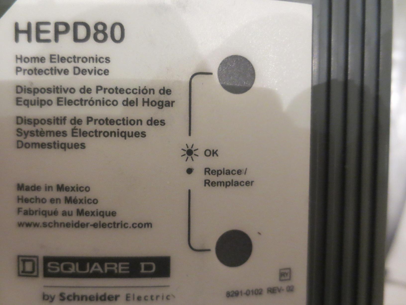 Square D HEPD80 Universal Whole House Surge Protection Device, 1-Phase, 3-Wire for 120/240V, 80kA customer photo 1