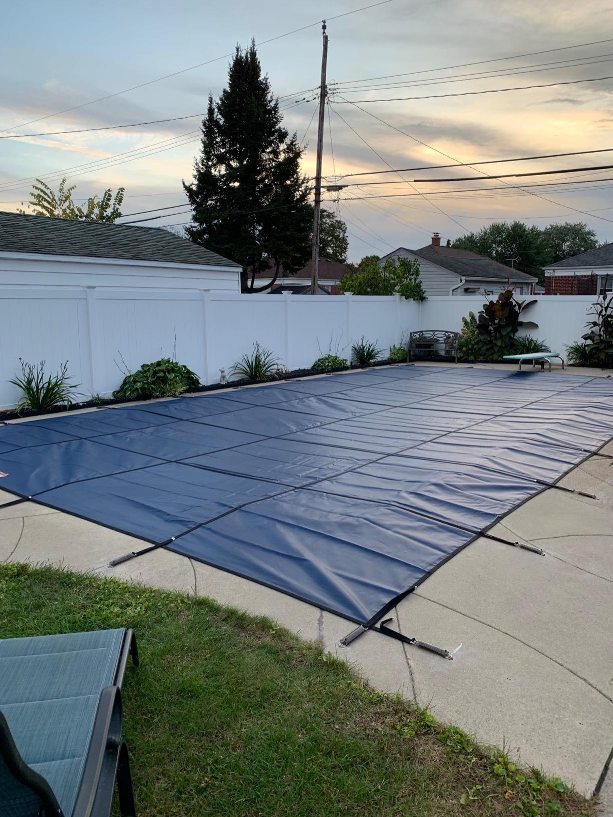 18-Year Mesh 18-ft x 36-ft In-Ground Pool Safety Cover - Blue customer photo 1