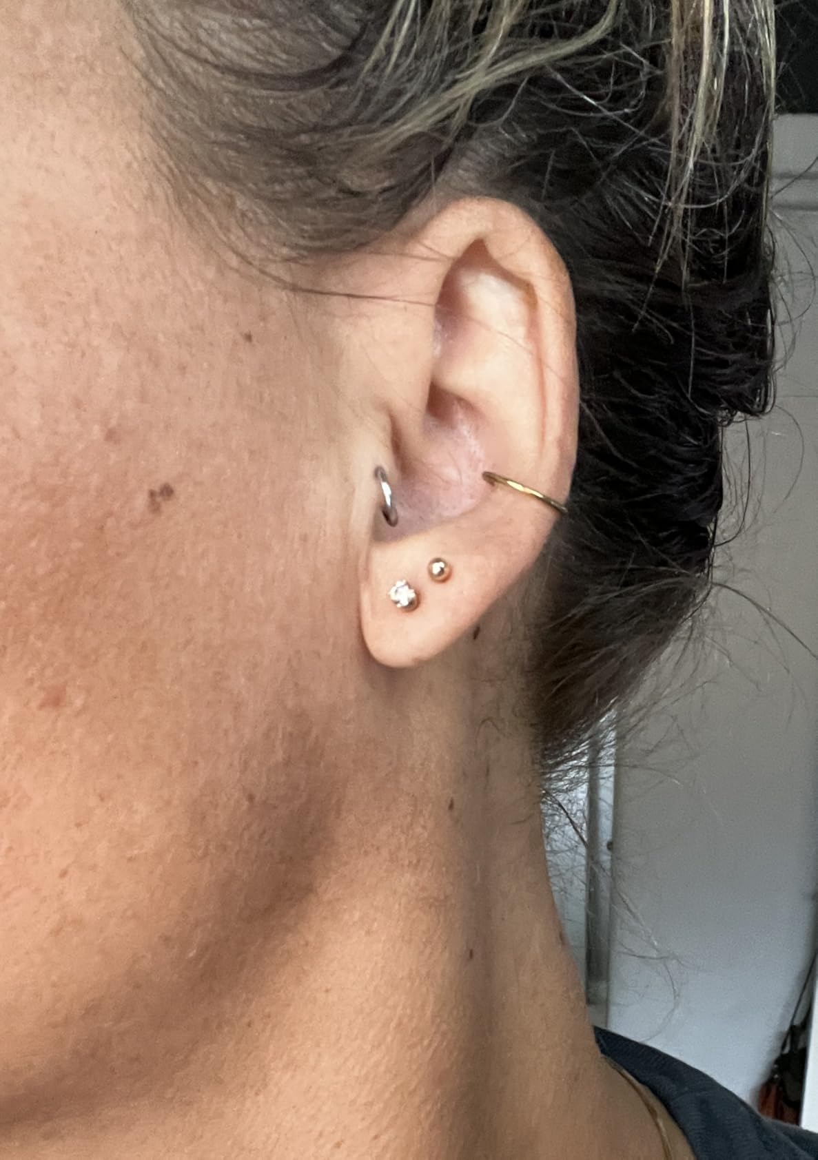 Kezef 14K Gold Filled Ball Stud Earrings for Women customer photo 2