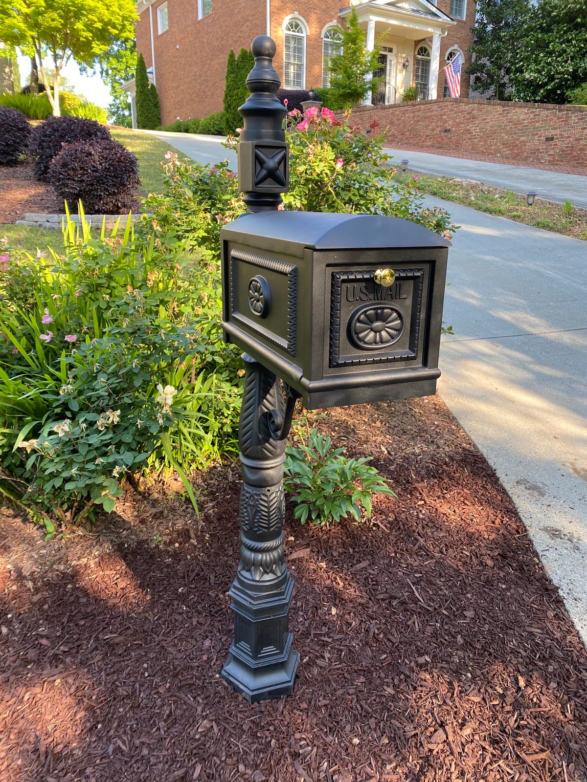 Decorative Residential Curbside Cast Aluminum Mailbox Black Authentic * Original * Exclusive customer photo 2