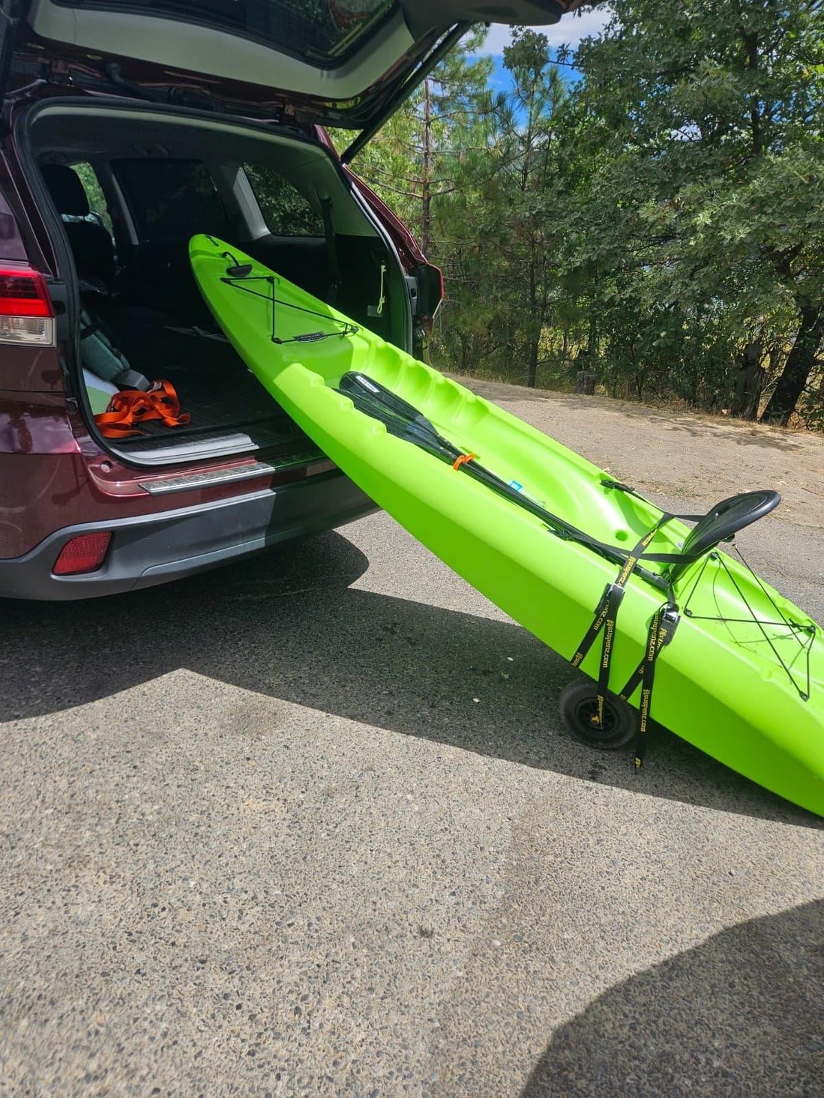 Suspenz Stowable Kayak Carrier Cart, SK Trailer Cart with Airless Wheels and Straps, Yellow, (22-1166) customer photo 1