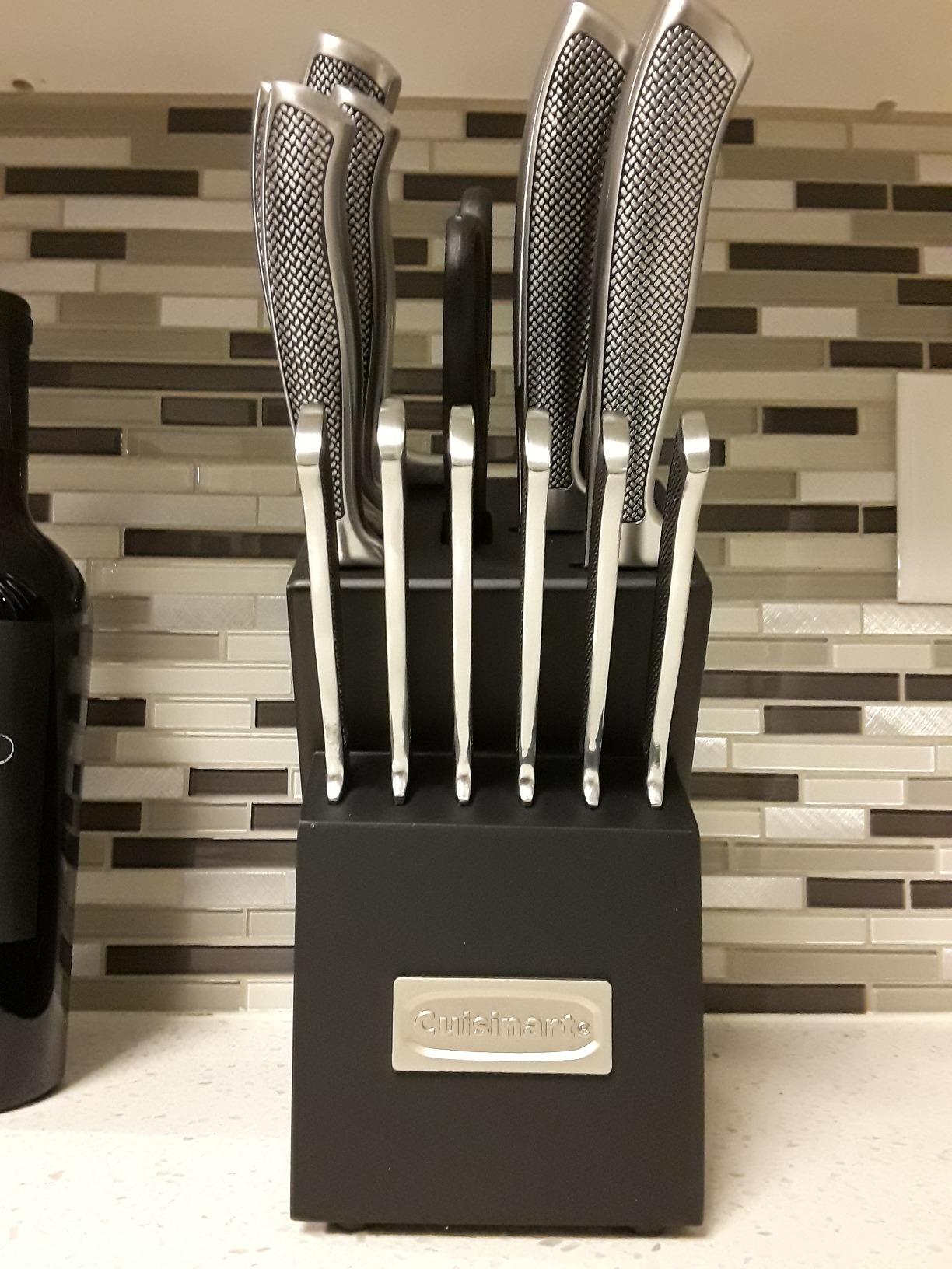 CUISINART Block Knife Set, 15pc Cutlery Knife Set with Steel Blades for Precise Cutting, Lightweight, Stainless Steel, Durable & Dishwasher Safe,C77SS-15P customer photo 1