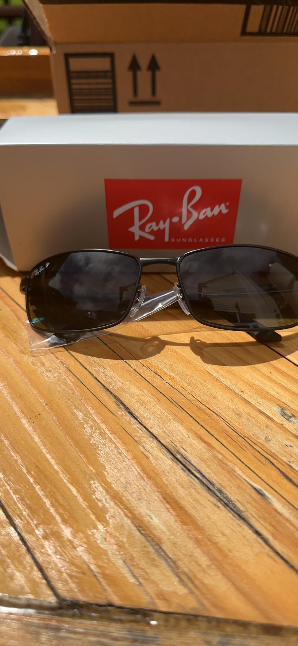 Ray-Ban mens Rb3498 Rectangular Sunglasses customer photo 2