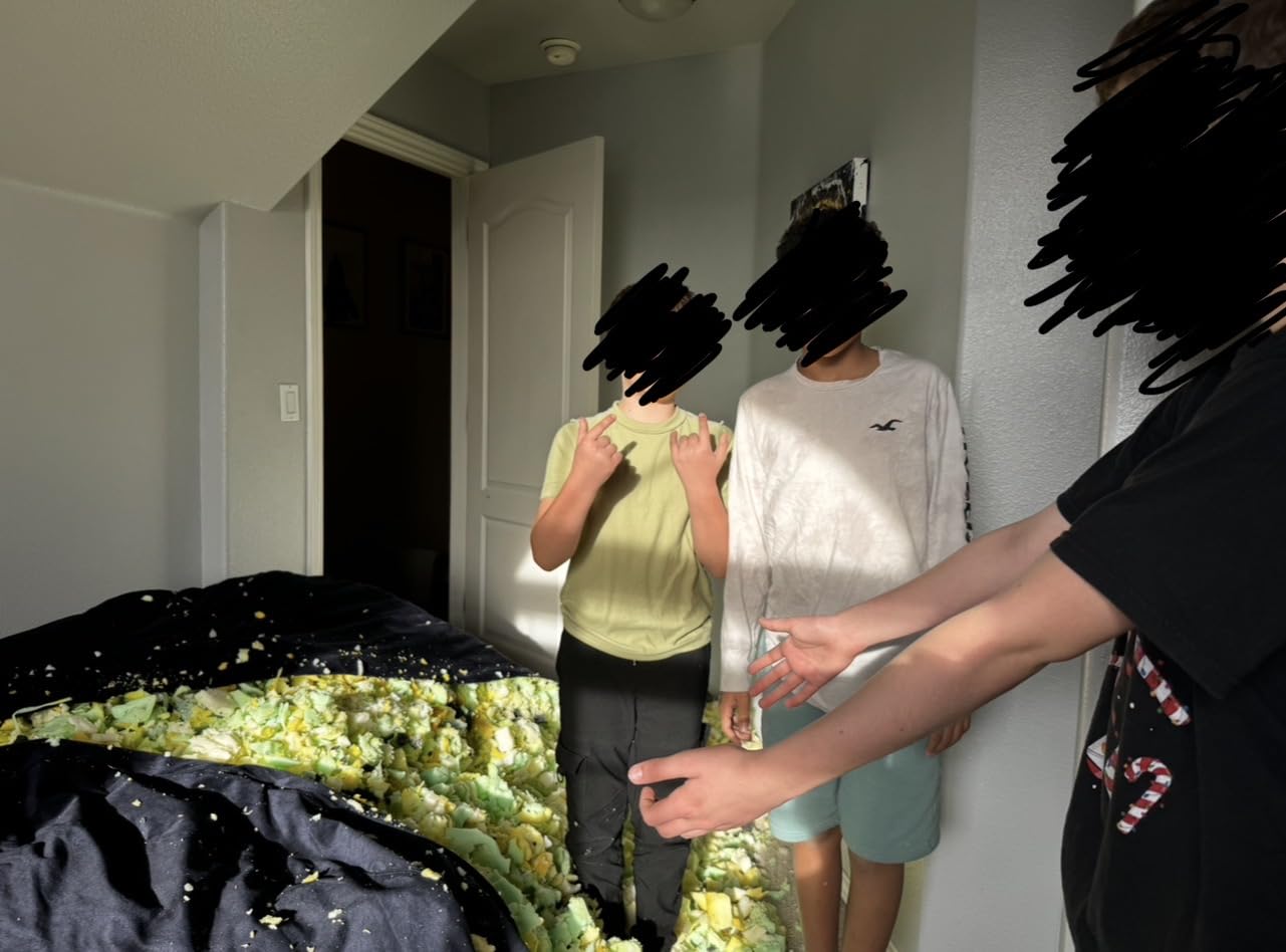 Sofa Sack Bean Bag Chair - Plush, Ultra Soft - Memory Foam Bean Bag Chair with Microsuede Cover - Stuffed Foam Filled Furniture and Accessories for Dorm Room 5 Feet - Charcoal customer photo 1