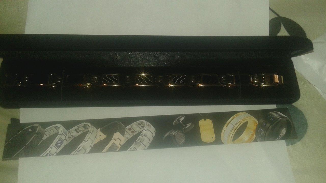 Willis Judd Bracelets For Men Gold Style Bracelets For Men Titanium Mens Bracelet Black Carbon Fiber Size Adjustable customer photo 2