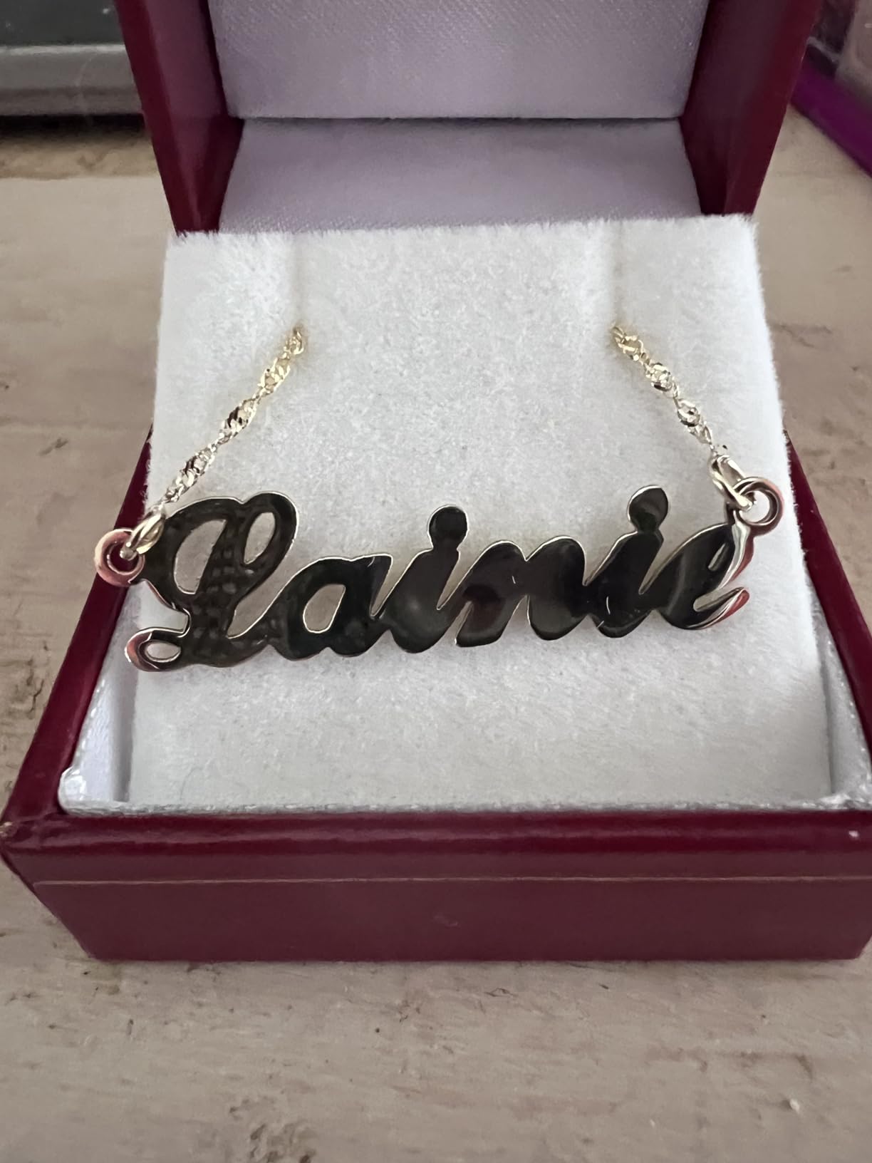 10k Yellow Gold Personalized Name Necklace - Style 4 - Custom Made Any Name customer photo 1