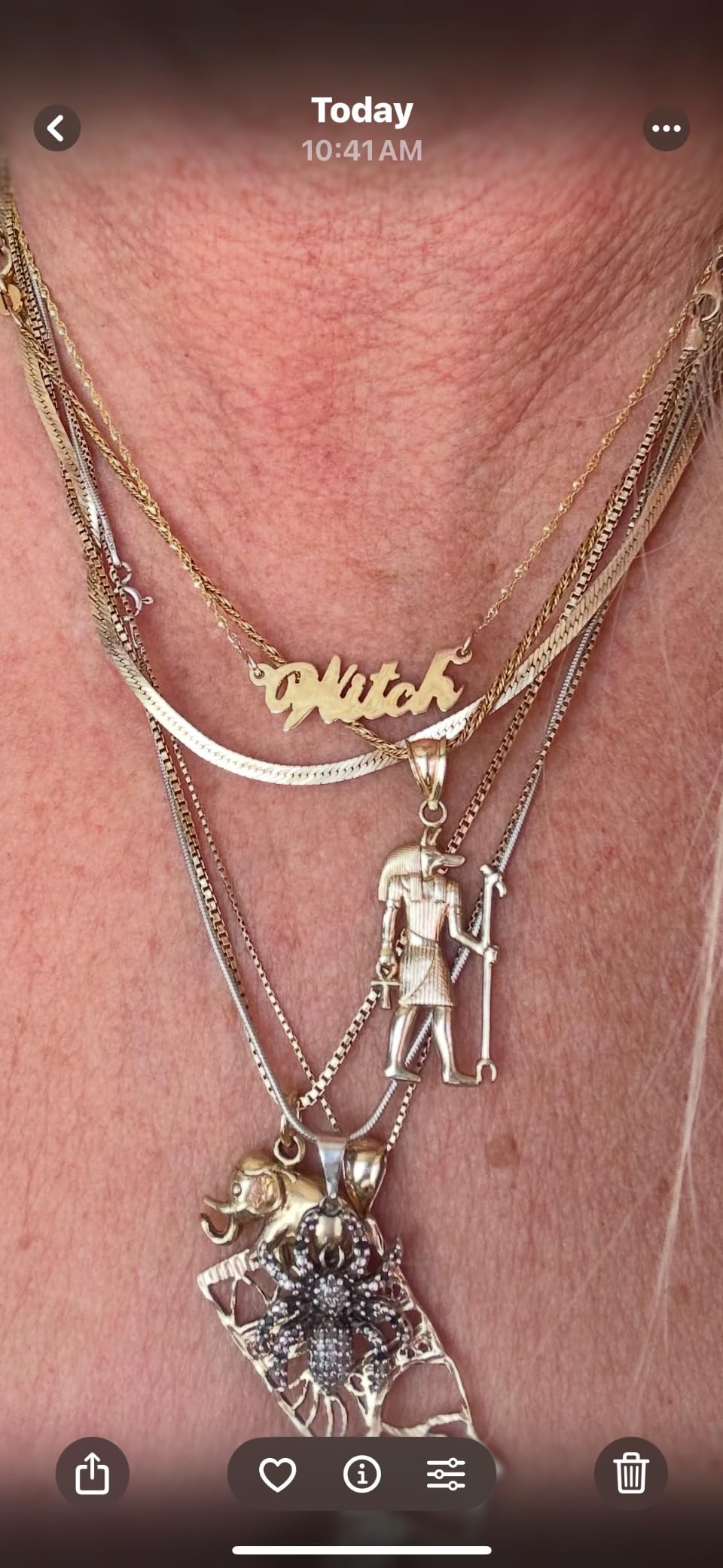 10k Yellow Gold Personalized Name Necklace - Style 4 - Custom Made Any Name customer photo 2