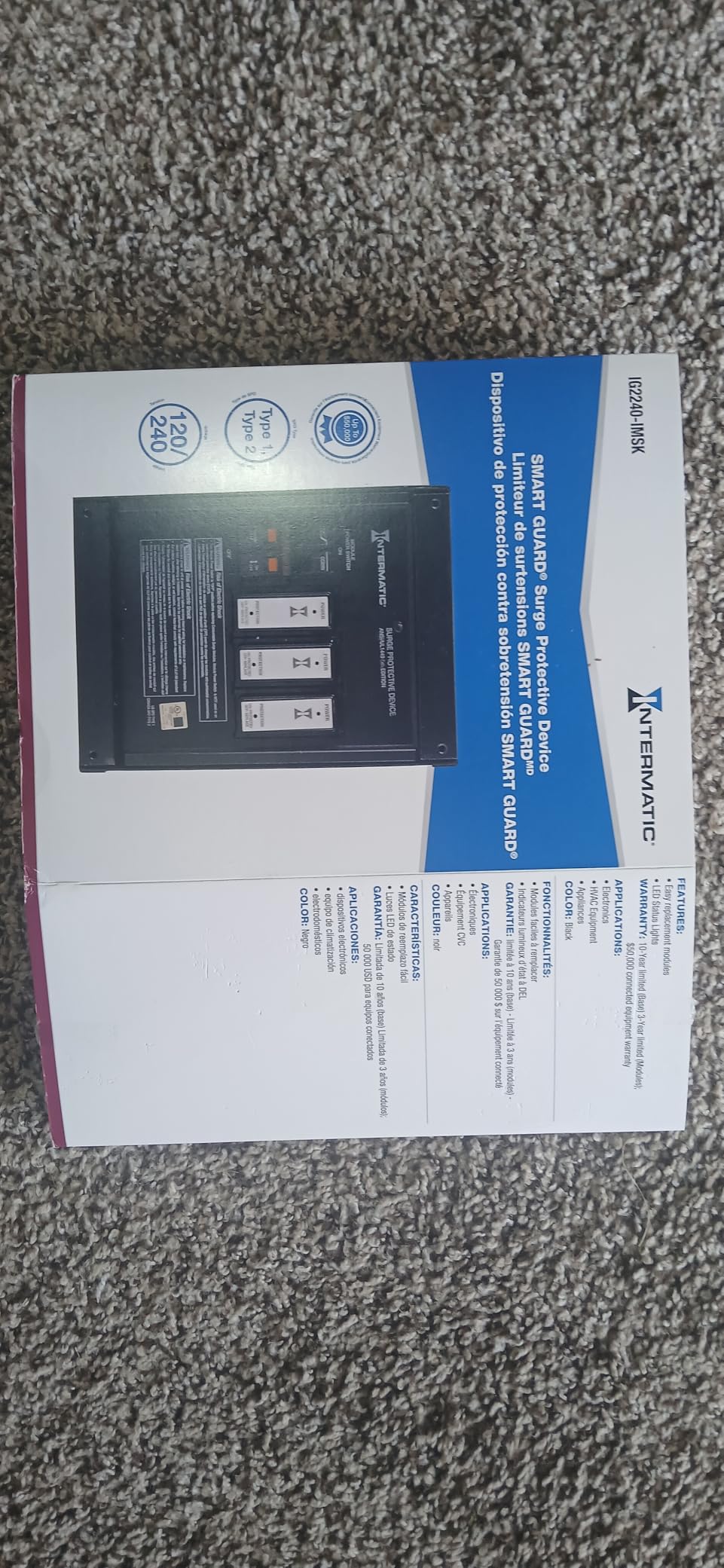Intermatic IG2240-IMSK Smart Guard Whole-House Surge Protector, 120/240 VAC customer photo 2