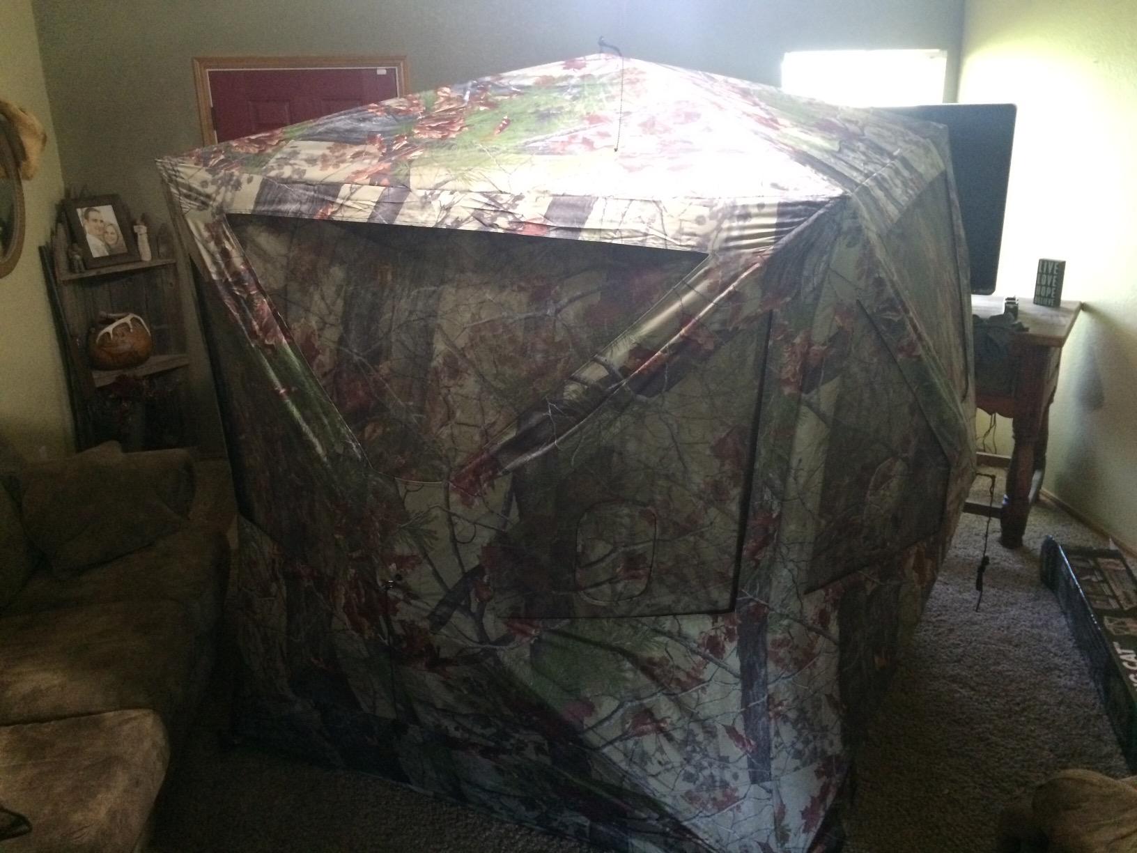 Barronett Big Cat Ground Hunting Blind, 3 Person Pop Up Portable, Backwoods Camo BC350BW customer photo 1