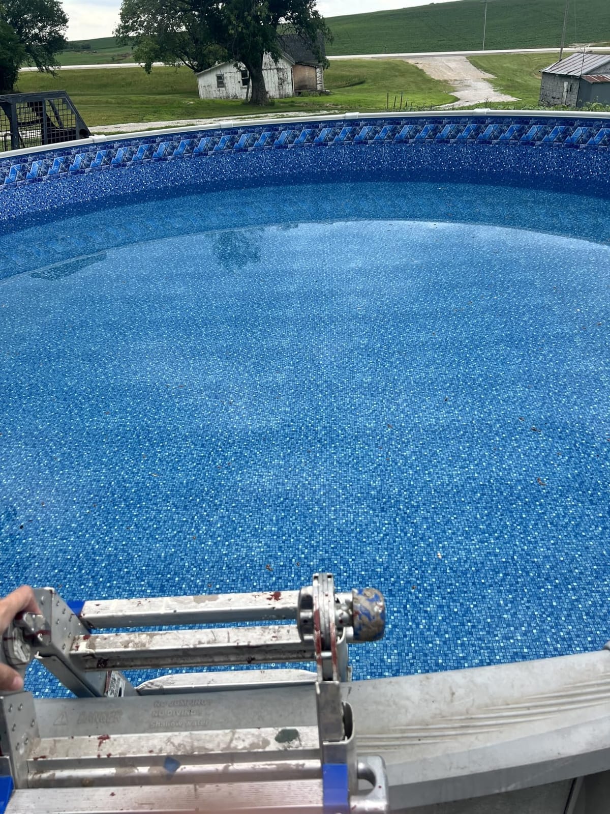 Smartline 18 ft Round Swimming Pool Liner | Stone Harbor | Unibead Style | 52 Inch Wall Height | 25 Gauge Vinyl | for Steel Sided Above Ground Pools | Gasket Kit Included customer photo 1