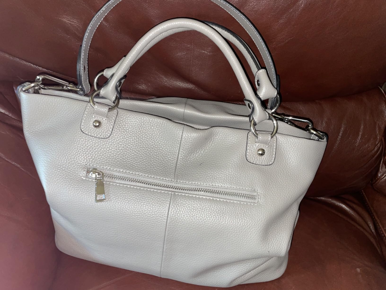 Kattee Genuine Leather Tote Purse for Women, Top Handle Satchel customer photo 1