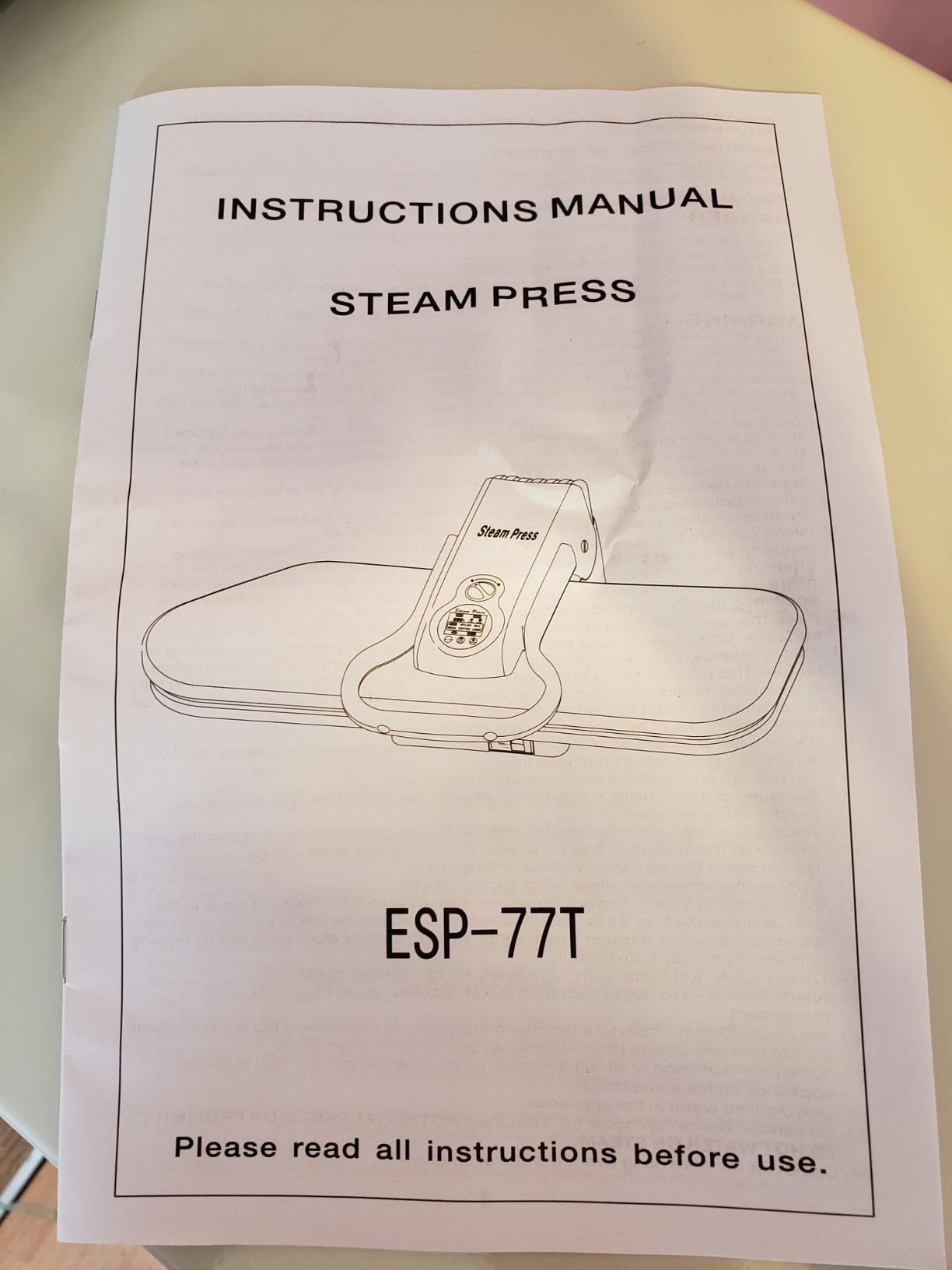 SpeedyPress Oversize Pressing Iron/Steam Press | Ultra XL Electronic Iron Press w/ 100LBs. of Pressing Pressure for Home/Business | Multiple Steam Functions & Temp Settings, Large Pressing Surface customer photo 1