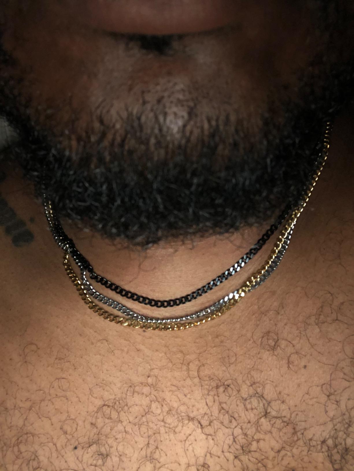 Jstyle 3.5mm Stainless Steel Cuban Link Chain Necklace for Men Women customer photo 2
