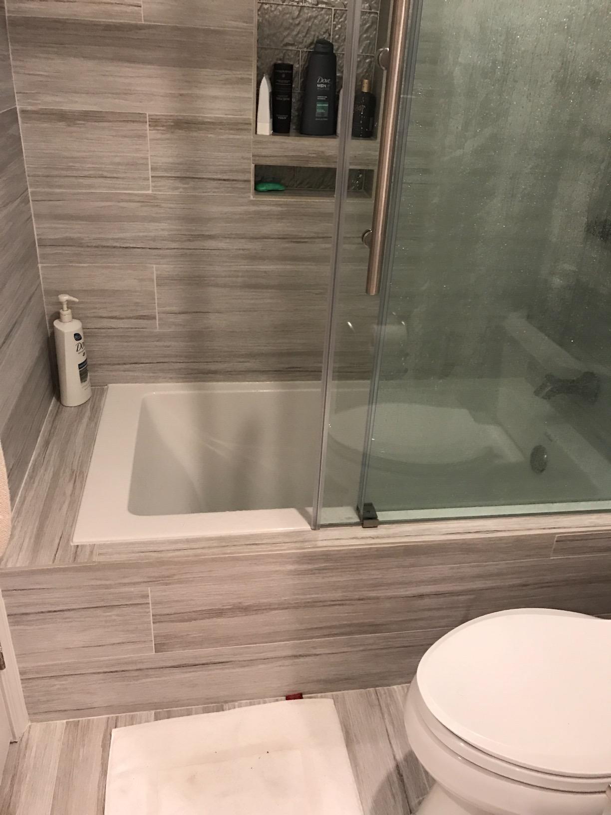 Fine Fixtures Bathtub - Drop In White Soaking Tub, Durable Fiberglass Acrylic Construction, Compact 48