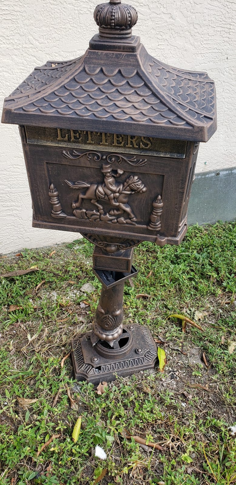 Polar Aurora Mailbox Cast Aluminum Black Mail Box Postal Box Security Heavy Duty New customer photo 1