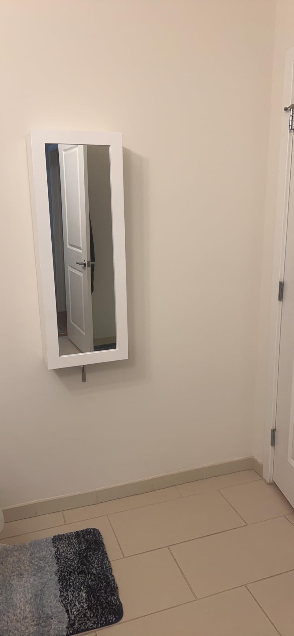 Wall Mounted Ironing Board with Storage Cabinet,Built in Ironing Board & Folding Support Leg, Wall-Mounted Mirrors for Home, Apartment & Small Spaces customer photo 2