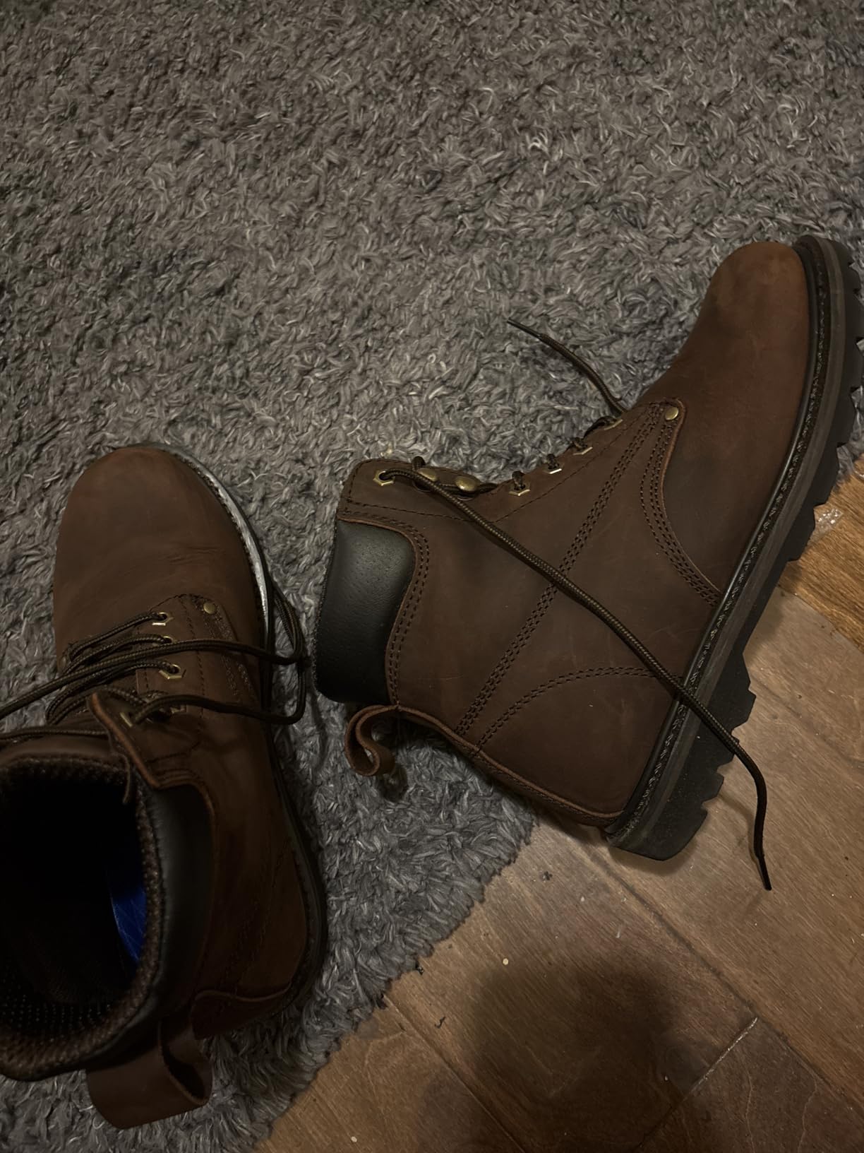 Work Boots for Men Soft Toe – 6inch Leather Boots for Construction Rubber Sole Working botas de trabajo para hombre, “Tank” Workboots customer photo 2