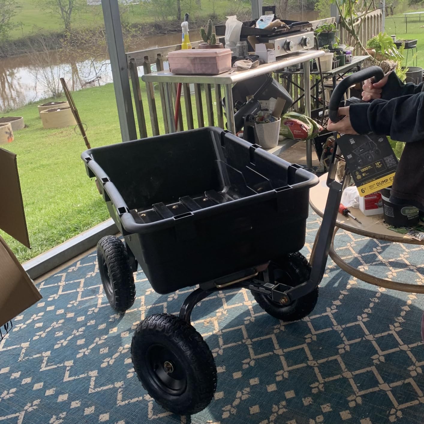 Gorilla Carts Poly Dump Cart, 1200 lb. Capacity, 6 Cu Ft customer photo 1