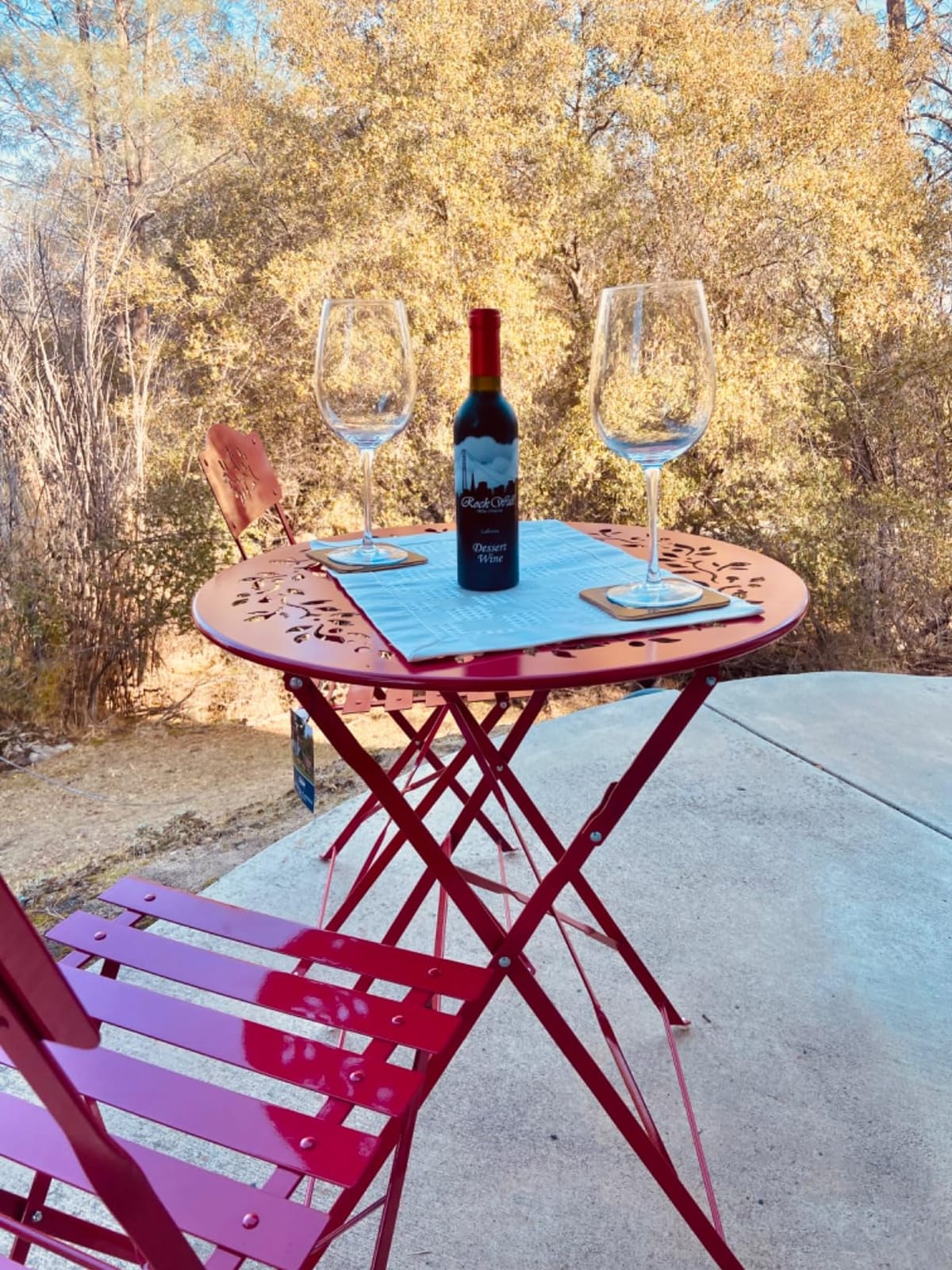 Alpine Corporation 3-Piece Bistro Set with Folding Table and 2 Chairs, Durable Steel Indoor/Outdoor Patio Furniture, Compact Seating, Blue customer photo 2