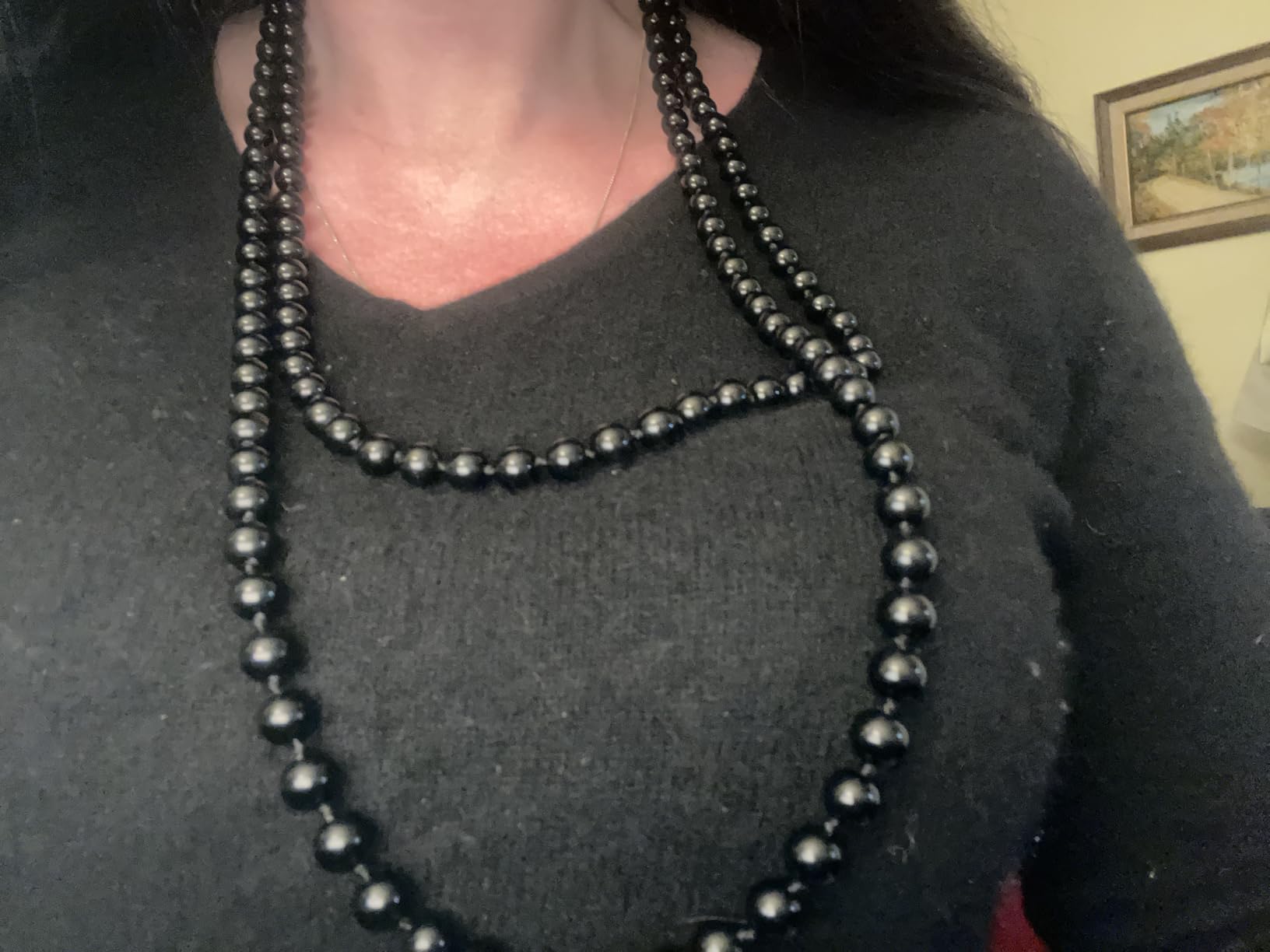 BABEYOND Long Pearl Necklace for Women 59 Inch Faux Pearl 1920s Gatsby customer photo 1