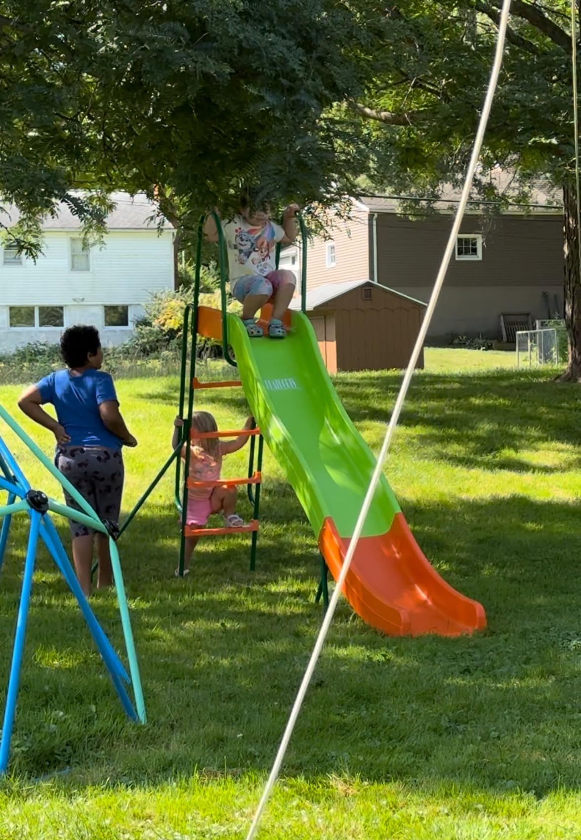 PLATPORTS Extra Large 10 Ft Water Slide for Kids, Indoor & Outdoor – Freestanding Wave Slide Converts to Water Slide via Hose Connector, Hose Clamps Included, Backyard Lawn Summer Fun, Ages 3 to 10 customer photo 2