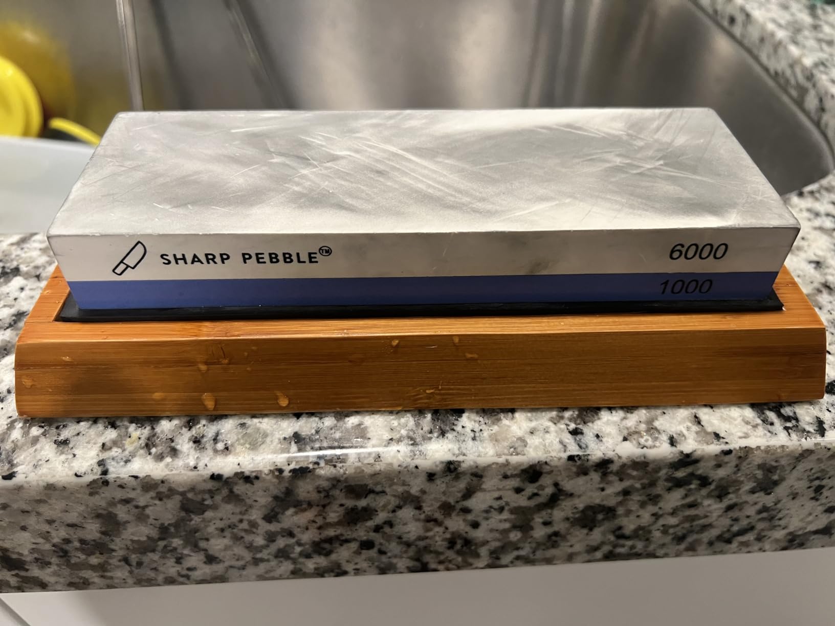 Sharp Pebble Whetstone Knife Sharpener – 1000/6000 Grit Sharpening Stone customer photo 1