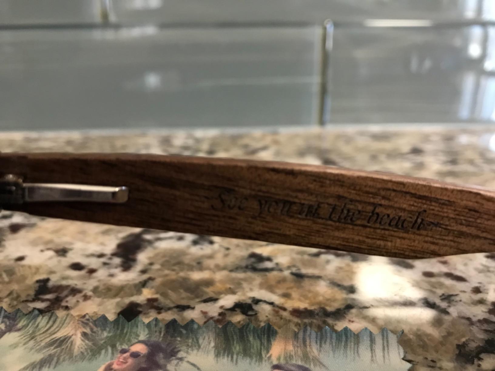 Woodies Walnut Wood Sunglasses with Black Polarized Lenses customer photo 1