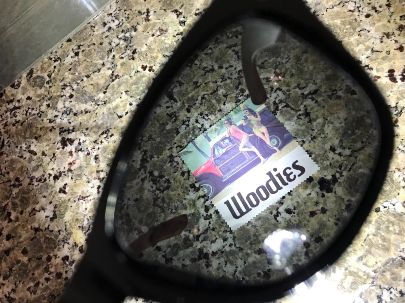 Woodies Walnut Wood Sunglasses with Black Polarized Lenses customer photo 2